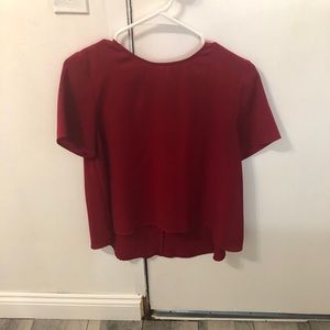 Red Hi-Lo Crop Top
